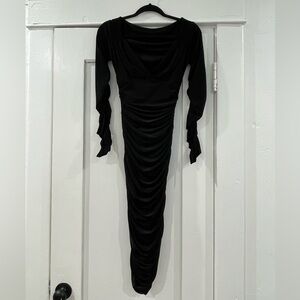 Norma Kamali Black Long Sleeve Dress
